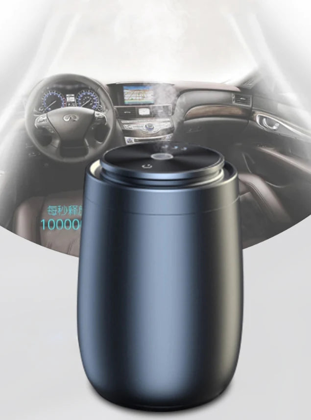 Compact aroma diffuser inside a car