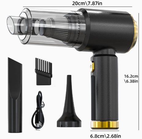 Vacuum cleaner dimensions and accessories